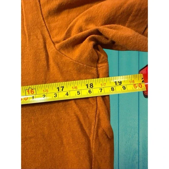 GUESS Mens T-Shirt Short Sleeve Round Neck L Orange Distressed Acid Wash Graphic - Picture 4 of 9